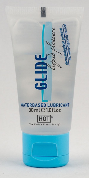 Интимная смазка на водной основе Glide - 30 мл. - HOT - купить с доставкой в Орехово-Зуево