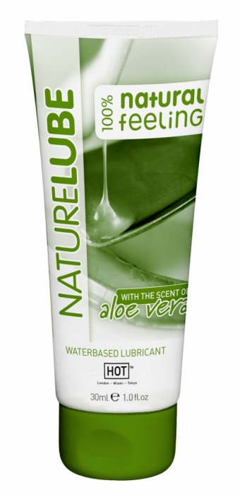 Смазка на водной основе с алоэ вера Nature Lube - 30 мл. - HOT - купить с доставкой в Орехово-Зуево