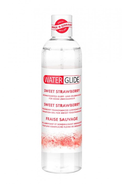 Лубрикант на водной основе с ароматом клубники SWEET STRAWBERRY - 300 мл. - Waterglide - купить с доставкой в Орехово-Зуево