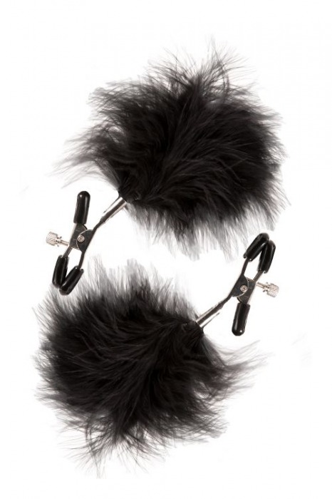 Зажимы для сосков с пухом FEATHERED NIPPLE CLAMPS - Blush Novelties - купить с доставкой в Орехово-Зуево
