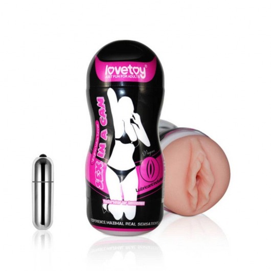 Мастурбатор-вагина Sex In A Can Vibra Vagina Tunnel - Lovetoy - в Орехово-Зуево купить с доставкой