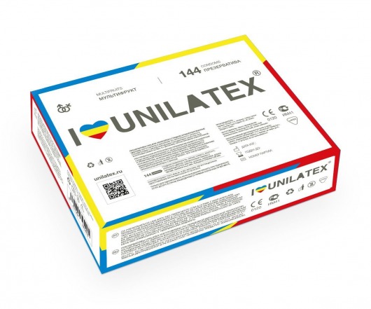Разноцветные ароматизированные презервативы Unilatex Multifruits - 144 шт. - Unilatex - купить с доставкой в Орехово-Зуево